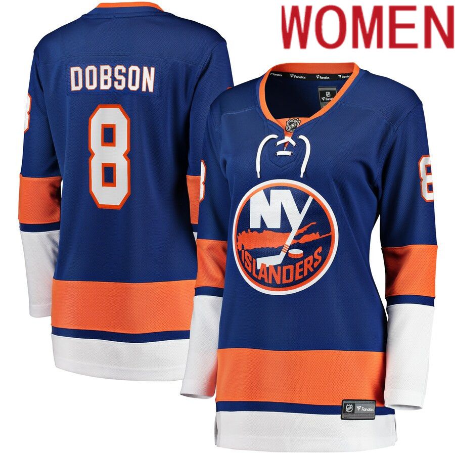 Women New York Islanders #8 Noah Dobson Fanatics Branded Royal Home Breakaway Player NHL Jersey